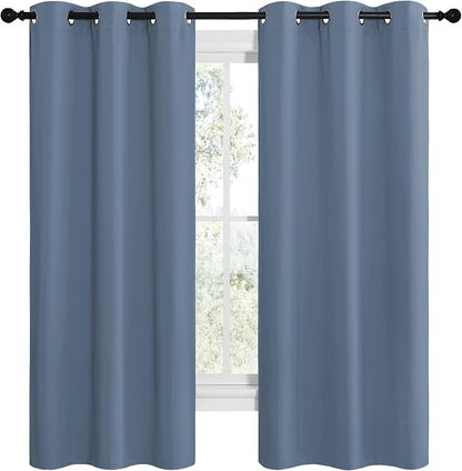 NICETOWN Short Curtains for Kitchen, Thermal Insulated Solid Grommet Blackout - Image 2