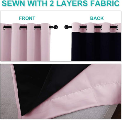 NICETOWN 100% Blackout Window Curtain Panels, Heat and Cold Blocking Drapes - Image 5