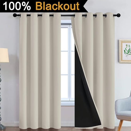 Yakamok Stone Blackout Curtains 84 Inches Long - Image 3