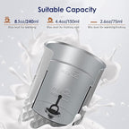 Milk Frother, Elec3 4 in 1 Electric Frother and Steamer 8.1oz/240ml Milk Warmer Coffee Foamer, Automatic Warm and Cold Foam Maker for Latte,Cappuccino,Macchiato,Chocolate
