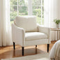 Mid Century Modern Accent Chair, Chenille Fabric Armchair by Unknown