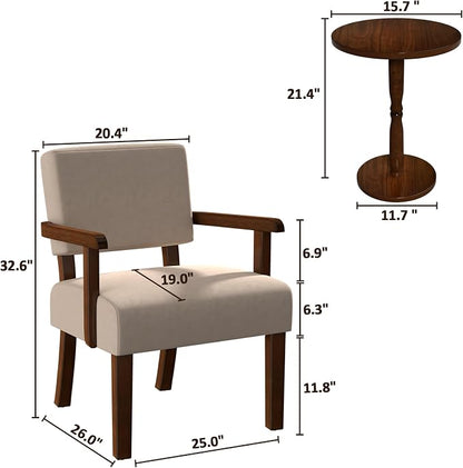FAGAGA Accent Chair, Cat-Scratch Velvet Living Room Chairs Oversize - Image 2
