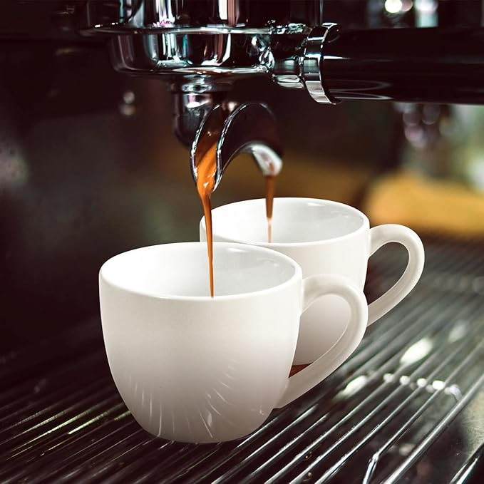 homEdge Mini Procelain Espresso Cup, 3 Ounces / 90 ml Tiny Coffee Mugs Demitasse for Espresso, Tea- White