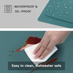 Silicone Mats for Kitchen Counter, 47.3"x23.6"x0.08" Largest Heat Resistant Mat Kitchen Island 2MM Thick Waterproof Countertop Protector Mat Nons-slip Extra Large Counter Mat (Dark Green)