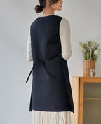 Women Cobbler Apron Japanese Style Aprons with 3 Pockets for Work Chef Kitchen