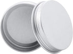 6 Ounce Aluminum Cans 180 mL Screw Lid Metal Storage Tins Containers for Storing Spices, Candies, Lip Balm, Candles, 12 Pcs.