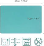 Gartful Extra Large Silicone Mat 23.6 x 15.7 inches, Silicone Crafts Sheet, Casting Molds Mat, Countertop Protector, Placemat Table Mat Desk Saver Pad, Nonstick Nonskid, Black Green
