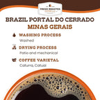 Fresh Roasted Coffee, Brazil Minas Gerais, 2 lb (32 oz), Light Roast, Kosher, Whole Bean
