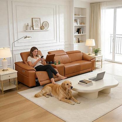 Power Recliner Sofa Set, Reclining Sectional Sofa Couch - Image 7