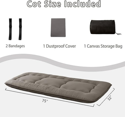MAXYOYO Cot Japanese Floor Futon Mattress, Single Size Tatami Mat Sleeping Pad - Image 2