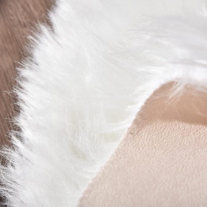 ORINOVA White Faux Sheepskin Shag Fur Runner Rugs - Image 5