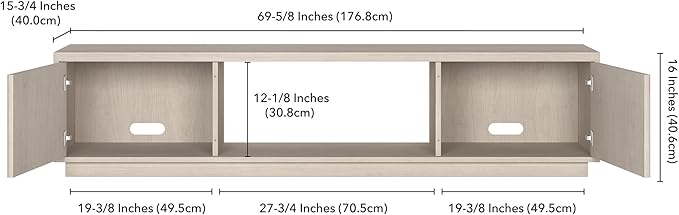 Henn&Hart Fluted TV Stand for TVs up to 78" - Image 3
