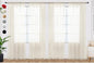 SpaceDresser Ivory Sheer Curtains 4 Panels Rod Pocket Semi-Sheer Curtain 63 by SpaceDresser