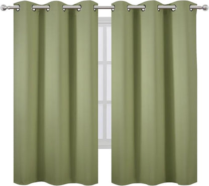 Sage Green Thermal Blackout Curtains/38 x 63 Inch/Set of 2 Panels Room - Image 2