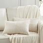 Fancy Homi 2 Packs Cream Lumbar Decorative Throw Pillow Covers 12x20 Inch by Fancy+Homi