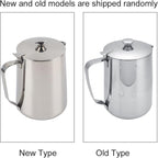 Stainless Steel Milk Frothing Pitcher, Stainless Steel Coffee Cup Mug Milk Frothing Pitcher Jug with Lid for Latte Coffee Art for Office Kitchen with handle(2000ml)