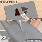 Silicone Mats for Kitchen Counter, 48"x32"(120cmx80cm) Large Heat Resistant Mat Kitchen Island Waterproof Countertop Protector Mat Nons-slip Extra Large Counter Mat, Semitransparent