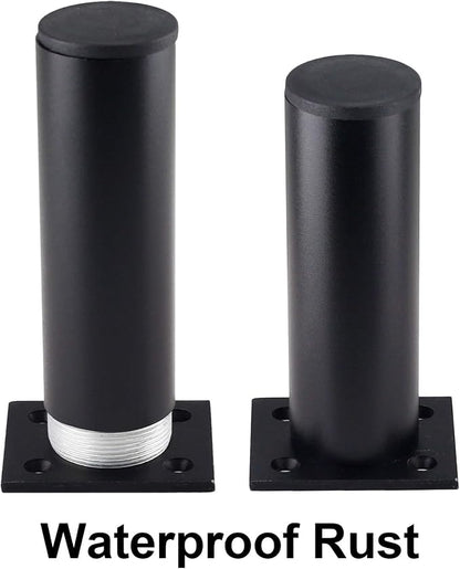 Set of 4 Furniture Legs 4.7 Inch, Adjustable Aluminum Alloy Cabinet Legs - Image 4
