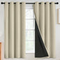 SimpleHome Light Cream 100% Blackout Curtains Room Darkening Living Room 63 | by SimpleHome