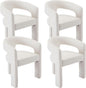 BESTANO Set of 4 Modern PU Leather Upholstered Dining Chairs by BESTANO