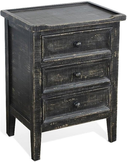 Sunny Designs Marina Black Sand Wood End Table by Sunny+Designs