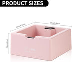 Bincoo Square Espresso knock Box 16cm /6.3 Inch Barista Style Coffee Knock Box for Grounds with Anti-Slip Base, Multi-functional Sturdy Espresso Dump Bin for Home/Office. (pink)