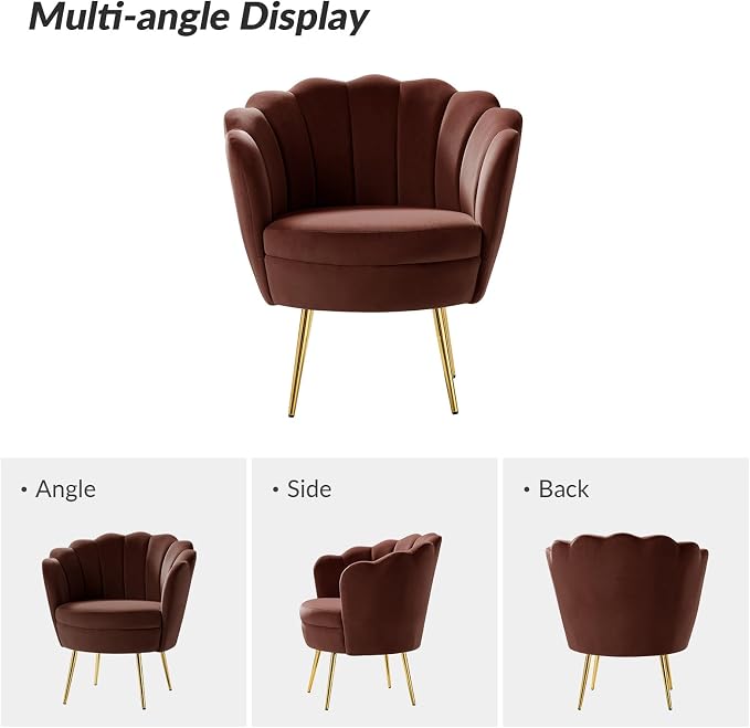 HULALA HOME Modern Velvet Accent Chair - Image 7