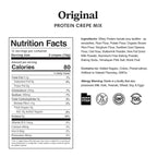 ProDough High Protein- Gluten Free French Crepe Mix, Low Carb, 8g of Protein per Serving, No Added Sugars, Keto Friendly, Makes 24 Crepes (Original)
