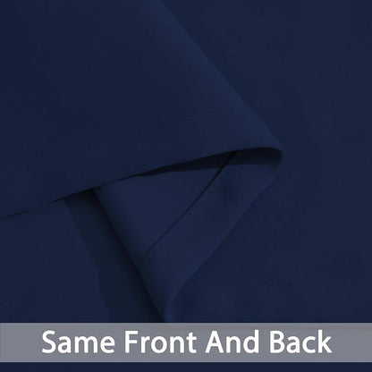 Yakamok Navy Blue Room Darkening Window Curtains 52x36 Inch - Image 3