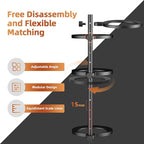 MHW-3BOMBER Magnetic Portafilter Basket Storage Stand, Espresso Filter Basket Holder Rack for 51/53/54/58mm Coffee Filter, Removable Espresso Display Bracket SR6106-OS