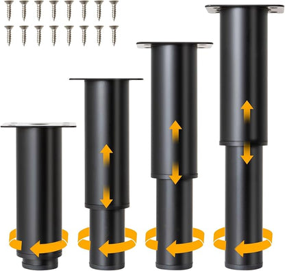 4-piece Adjustable Furniture Legs Set, Adjustable in Height from 4.72 inches to by Unknown