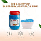 New Fanale Coconut Jelly Topping nata de coco for Boba Tea | Ice Cream | Yogurt | Smoothie | Milk Tea | Desserts Blueberry Heart Shaped, 6.6 pound (Pack of 4)| JEL027-CS