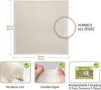 Organic Cheese Cloths, GOTS Certified, Grade 100,20x20Inch Hemmed Cheese Cloth Reusable Muslin Cheesecloth for Straining, 100% Cotton Unbleached Fine Mesh Cloth Cheese Cloths for Cooking,Sushi,Juicing