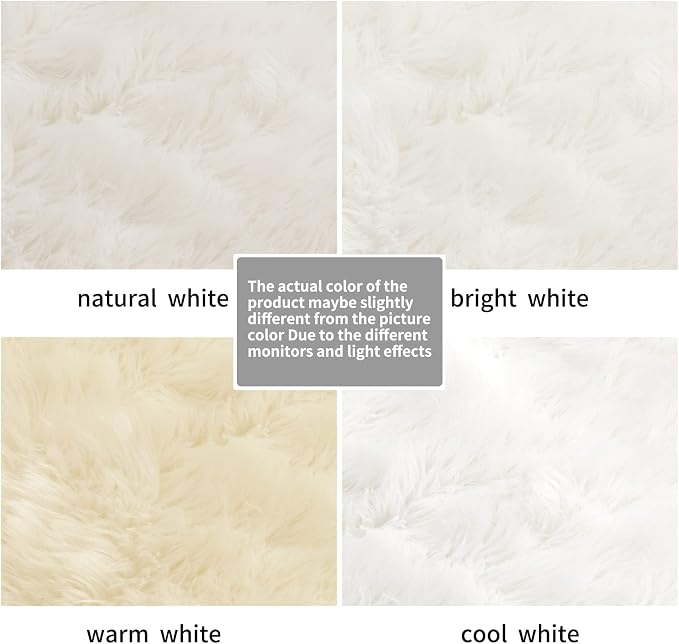 SERISSA 2x6 Fluffy White Faux Fur Area Rug - Image 6