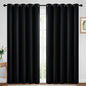 Yakamok Room Darkening Curtains 70x84 inch Length Black-Living Room | 2 panels by Yakamok