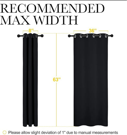 NICETOWN Halloween Pitch Black Solid Thermal Insulated Grommet Blackout - Image 3