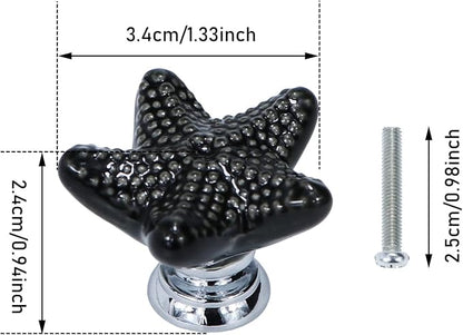 Starfish Drawer Knobs Coastal Kitchen Cabinet Knos Beach Themeb Knob Ceramic - Image 2