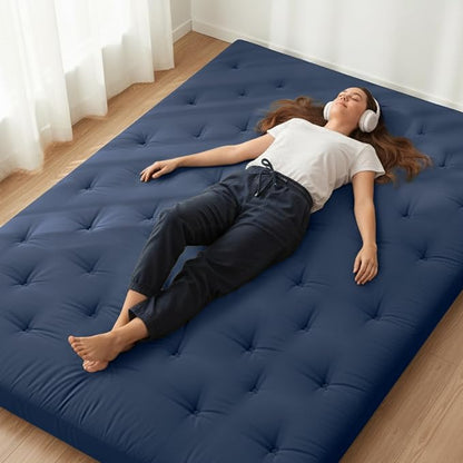 ZonLi Japanese Floor Futon Mattress Full Size 75"x 54", 100% Cotton Cover 2.5'' by Zonli