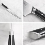 Cangshan HELENA Series German Steel Forged 2-Piece Carving Set (Black)