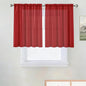 SpaceDresser Basic Rod Pocket Sheer Voile Window Curtain Panels Christmas Red 1 by SpaceDresser