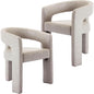BESTANO Set of 2 Modern PU Leather Upholstered Dining Chairs by BESTANO
