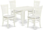 East West Furniture NDVA5-LWH-C 5 Piece Modern Dining Table Set Includes a by EastWestFurniture