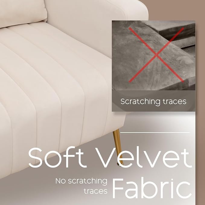 Velvet Accent Chair Set of 2, Wingback Armchair - Image 5