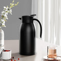 41 Oz Thermal Coffee Carafe Stainless Steel Insulated Thermos Double Wall Vacuum Flask Leak-Proof Thermos for Travel Office School Party Camping Use Black