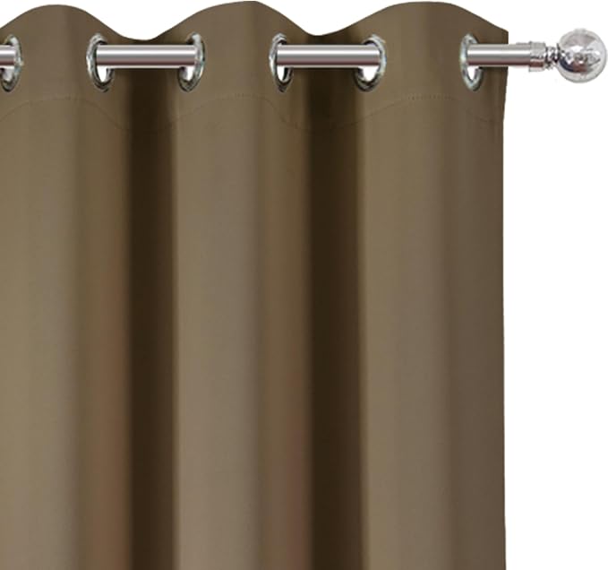 Blackout Curtains 42 x 63 inch/Brown Curtains Set of 2 Panels/Thermal Insulated - Image 6