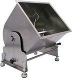 CMI Commercial Stainless Steel Manual Meat Mixers with lid,20Lb/10L Tank,(Mixing Maximum 15-Pound for Meat),Sausage Mixer Machine Meat Processing Equipment (15Lb/10L-Fixed Tank(Gear))