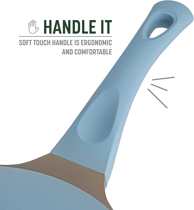 Goodful All-in-One Pan, Multilayer Nonstick, High-Performance Cast Construction, Multipurpose Design Replaces Multiple Pots and Pans, Dishwasher Safe Cookware, 11-Inch, 4.4-Quart Capacity, Blue Mist