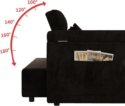 3 in 1 Convertible Sleeper Sofa, 65in Sleeper Couch - Image 8