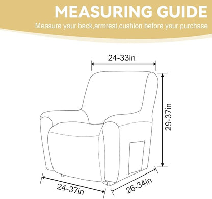 Cupuamon Recliner Chair Covers, Lazy Boy Recliner Covers Stretch Reclining - Image 2