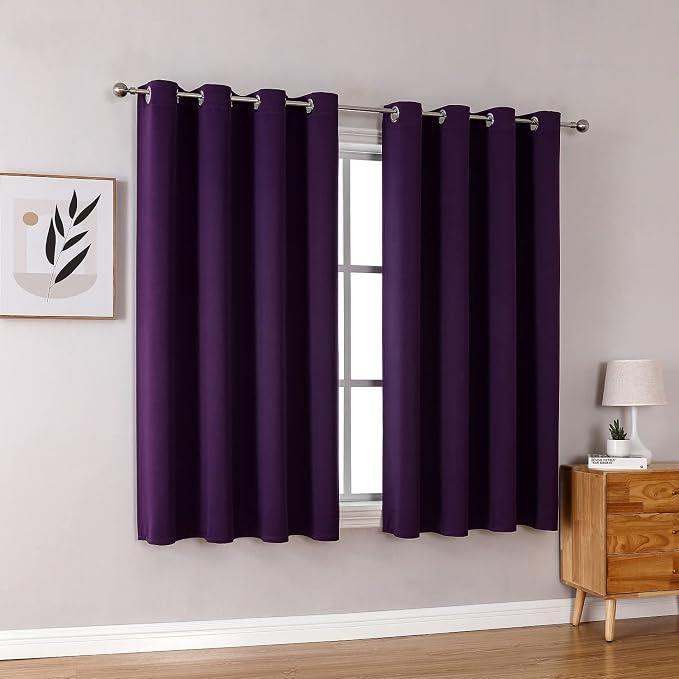 ChrisDowa Blackout Curtains for Bedroom and Living Room 45 Inches Long | 2 - Image 6